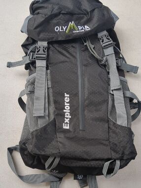 Olympia Activewear Black and Gray Explorer Hiking Backpack